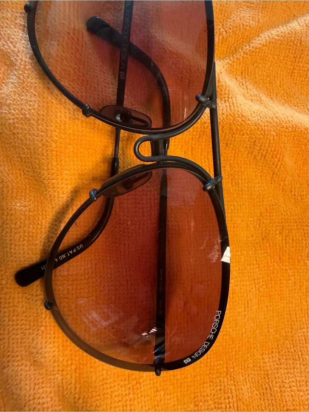 Porsche Design Black Frame Sunglasses with Brown Replacement Lenses